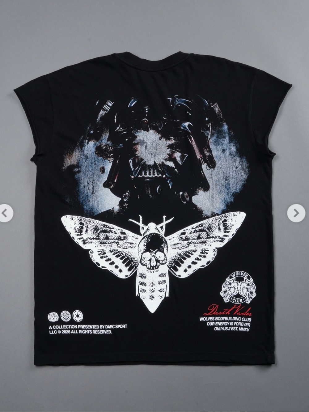 This is a Darc Sport × Star Wars Darth Vader - oversized black t-shirt
